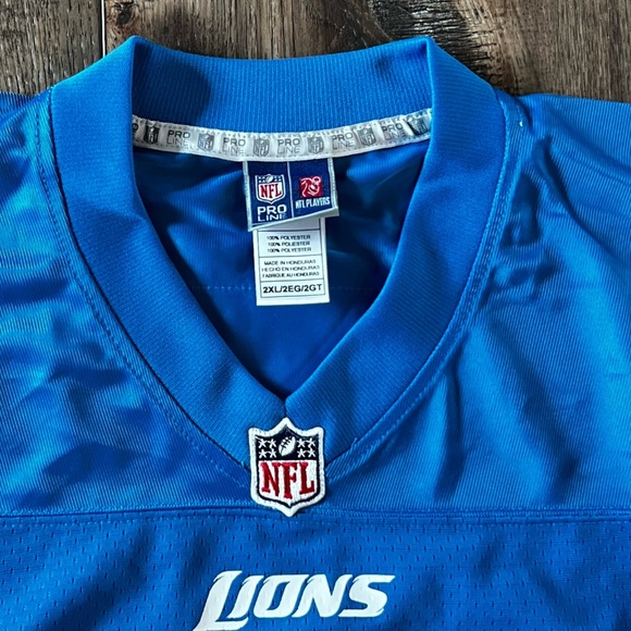 NWT Detroit Lions Men’s Pro Line Officially Licensed BlankJersey Blue Size 2XL B - Picture 11 of 11